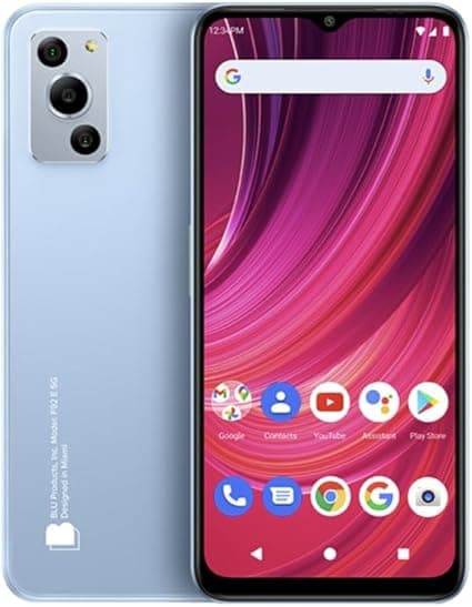 BLU F92e 5G | 2023 | 3-Day Battery | Unlocked | 6.5” HD+ Display | 128/4GB | 50MP Camera | US Version | US Warranty | Black (Blue)